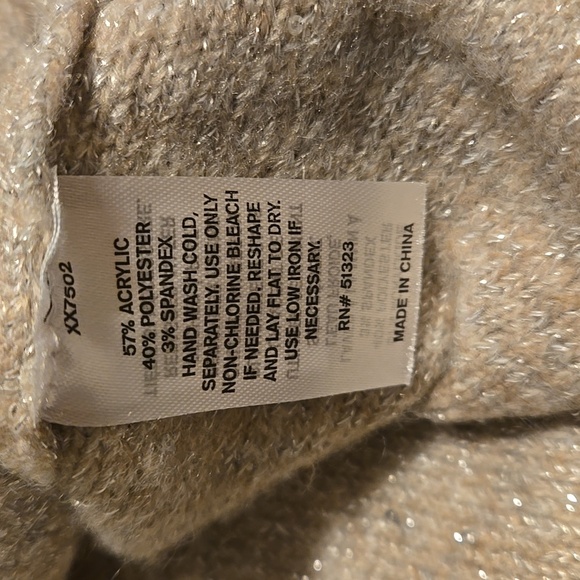 Halogen Women's Sequined Knit Sweater Beige Size XL NWOT - Picture 8 of 9